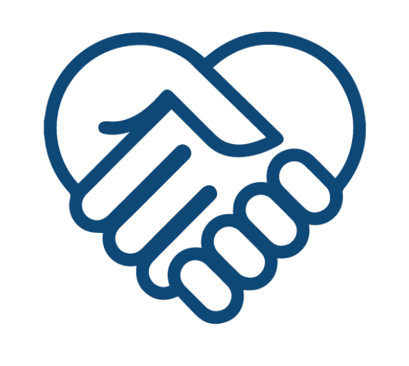 two hands holding each other in the shape of a heart